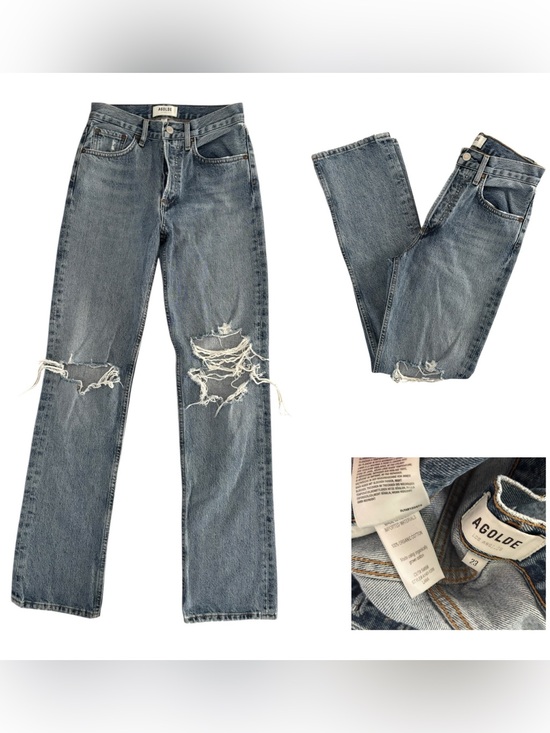 Agolde Denim - Agolde Lana Distressed Straight Leg Jean